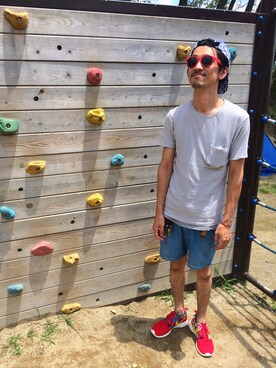 「OLD NAVY（オールドネイビー）のアイテム（帽子）」を使った、Ｋｉｍさん（メンズ・173cm）の夏コーディネート