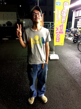 「ラブ＆ピース2016」｜「アイテム（キャップ）」を使った、Ｋｉｍさん（メンズ・173cm）の秋コーディネート