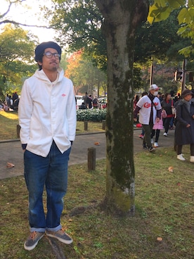 「JOURNAL STANDARD（ジャーナルスタンダード）のアイテム（ハンチング/ベレー帽）」を使った、Ｋｉｍさん（メンズ・173cm）の秋コーディネート
