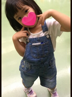 「GLOBAL WORK（グローバルワーク）のアイテム（オールインワン・サロペット）」を使った、はるしゅうさん（キッズ・100cm）の秋コーディネート