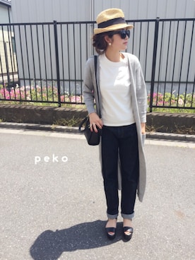「MARANT ETOILE（マランエトワール）のアイテム（パンツ）」を使った、ぺこさん（レディース・156cm）の春コーディネート