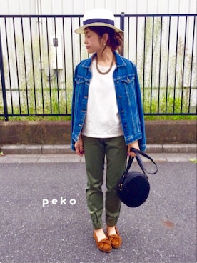 「BEAVER（ビーバー）のアイテム」を使った、ぺこさん（レディース・156cm）の秋コーディネート
