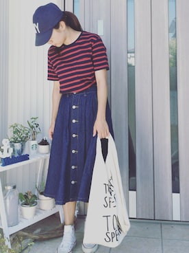 「トゥデイズスペシャル」｜musainaeriさん（レディース・153cm）の夏コーディネート