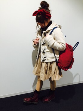 「COCO DEAL（ココディール）のアイテム（ダッフルコート）」を使った、 Ryokoさん（レディース・146cm）の冬コーディネート