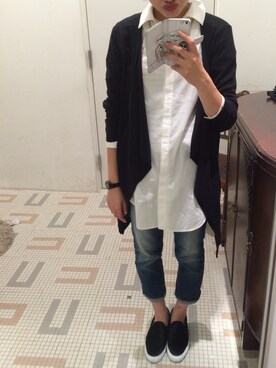 「フレンチカジュアル」｜ワカバさん（レディース・163cm）の秋コーディネート