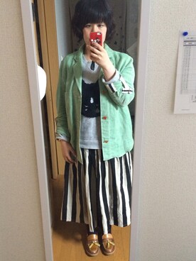 「mercibeaucoup,（メルシーボークー）のアイテム（テーラードジャケット）」を使った、まみさんさん（レディース・162cm）の春コーディネート