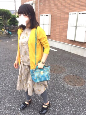 「動物モチーフ」｜「アイテム（ハンドバッグ）」を使った、まみさんさん（レディース・162cm）の春コーディネート