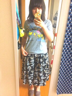 「動物モチーフ」｜「アイテム（その他シューズ）」を使った、まみさんさん（レディース・162cm）の夏コーディネート