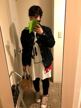 「FRAPBOIS」｜「アイテム（デニムジャケット）」を使った、まみさんさん（レディース・162cm）の秋コーディネート