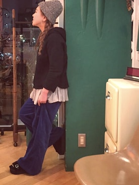 「Import & Select（インポートアンドセレクト）のアイテム（帽子）」を使った、chikaさん（レディース・156cm）の冬コーディネート