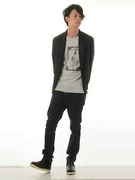 「Bitter Ender（ビターエンダー）のアイテム（ジャケット/アウター）」を使った、ONE DAY KMC 原宿SHOWROOMさん（メンズ・176cm）の秋コーディネート