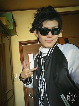 「GU（ジーユー）のアイテム（ピーコート、ブラック系）」を使った、ゆうさん（メンズ・178cm）の秋コーディネート