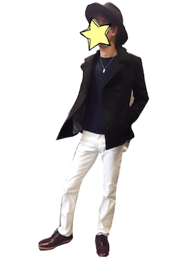 「GLOBAL WORK（グローバルワーク）のフェルトロングブリムハット/705078（ハット）」を使った、ｓａｙａｋａさん（メンズ・180cm）の冬コーディネート