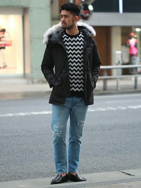 「CANADA GOOSE（カナダグース）のアイテム」を使った、TERAさん（メンズ・183cm）の夏コーディネート