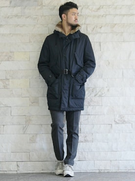 「EDIFICE（エディフィス）のアイテム（その他アウター）」を使った、TERAさん（メンズ・183cm）の冬コーディネート