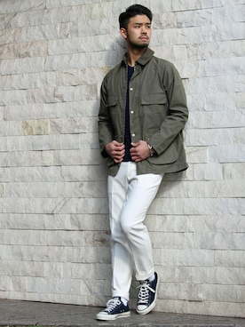 「Barbour（バブアー）のアイテム（ジャケット/アウター）」を使った、TERAさん（メンズ・183cm）の冬コーディネート