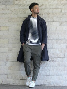 「ホワイトスニーカー」｜TERAさん（メンズ・183cm）の冬コーディネート