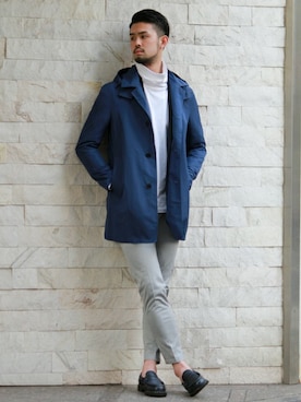 「EDIFICE（エディフィス）のアイテム（スラックス）」を使った、TERAさん（メンズ・183cm）の冬コーディネート