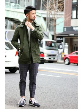 「スポーツ」｜「アイテム（その他アウター）」を使った、TERAさん（メンズ・183cm）の春コーディネート