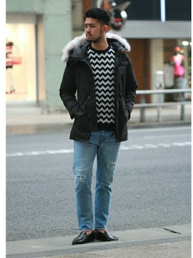 「CANADA GOOSE（カナダグース）のアイテム」を使った、TERAさん（メンズ・183cm）の夏コーディネート