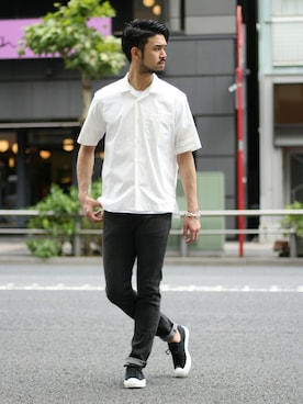 「EDIFICE（エディフィス）のアイテム（シャツ/ブラウス）」を使った、TERAさん（メンズ・183cm）の夏コーディネート