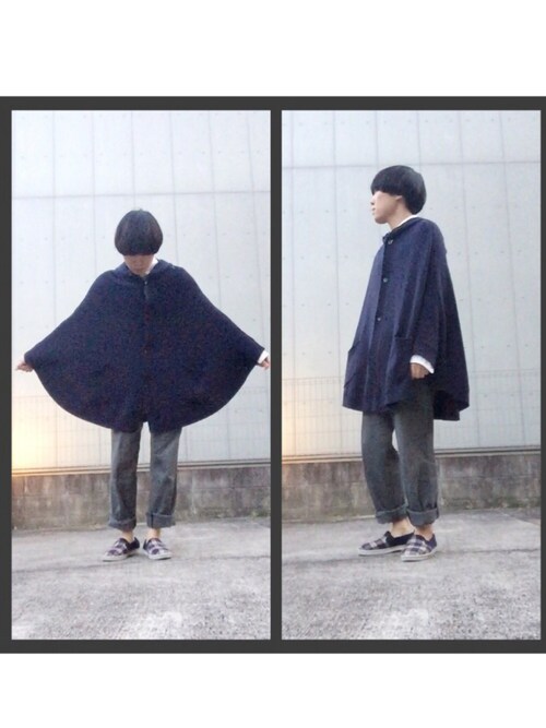 Visvim ビズビム のポンチョを使ったメンズ人気ファッションコーディネート Nasscorp