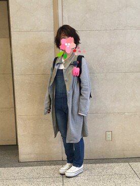 「チチカカ（チチカカ）のアイテム（オールインワン・サロペット）」を使った、えるさん（レディース・156cm）の春コーディネート