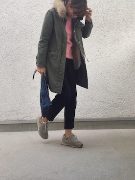 「ピンクニット」｜chiiikoさん（レディース・157cm）の冬コーディネート