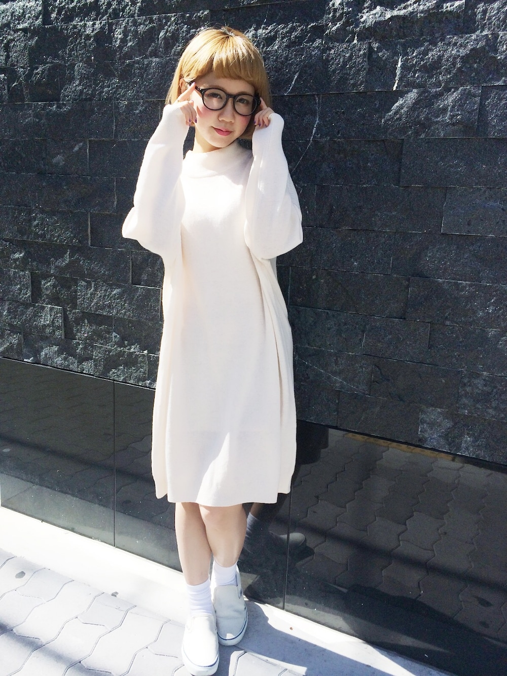 「KBFのアイテム（ワンピース、ベージュ系）」を使った、まなちゅさん（レディース・150cm）の秋コーディネートの1枚目の写真