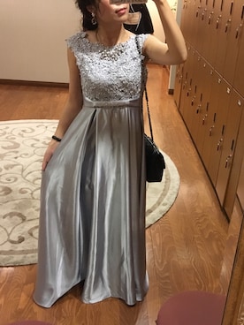 「ロングドレス」｜「アイテム（バッグ）」を使った、SHE.さん（レディース・166cm）の夏コーディネート