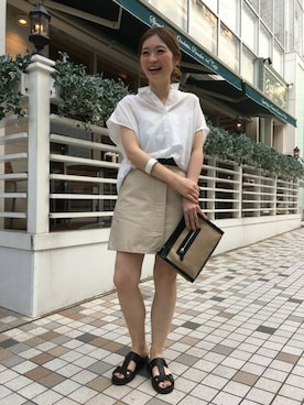 「rag & bone（ラグアンドボーン）のアイテム（スカート）」を使った、oyaizuさん（レディース・160cm）の夏コーディネート