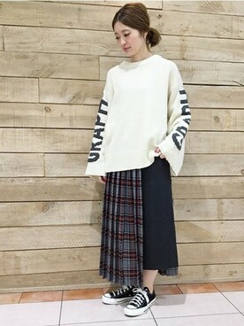 「ラップスカート」｜oyaizuさん（レディース・156cm）の冬コーディネート
