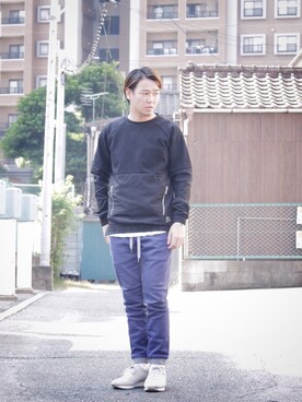 「BLUEY（ブルーイ）のアイテム」を使った、Kenshiro Nakamuraさん（メンズ・164cm）の秋コーディネート