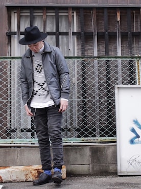 「RES DENIM（レスデニム）のアイテム」を使った、Kenshiro Nakamuraさん（メンズ・164cm）の冬コーディネート