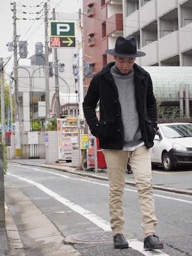 「ジョガーパンツ」｜Kenshiro Nakamuraさん（メンズ・164cm）の冬コーディネート