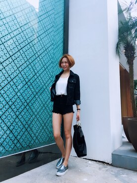 「黑白配」｜Missoni_Tungさん（レディース・160cm）の冬コーディネート