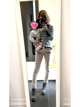 「coca（ANDEX shoes product）（コカ）のアイテム（Tシャツ/カットソー）」を使った、Ayaさん（レディース・157cm）の春コーディネート