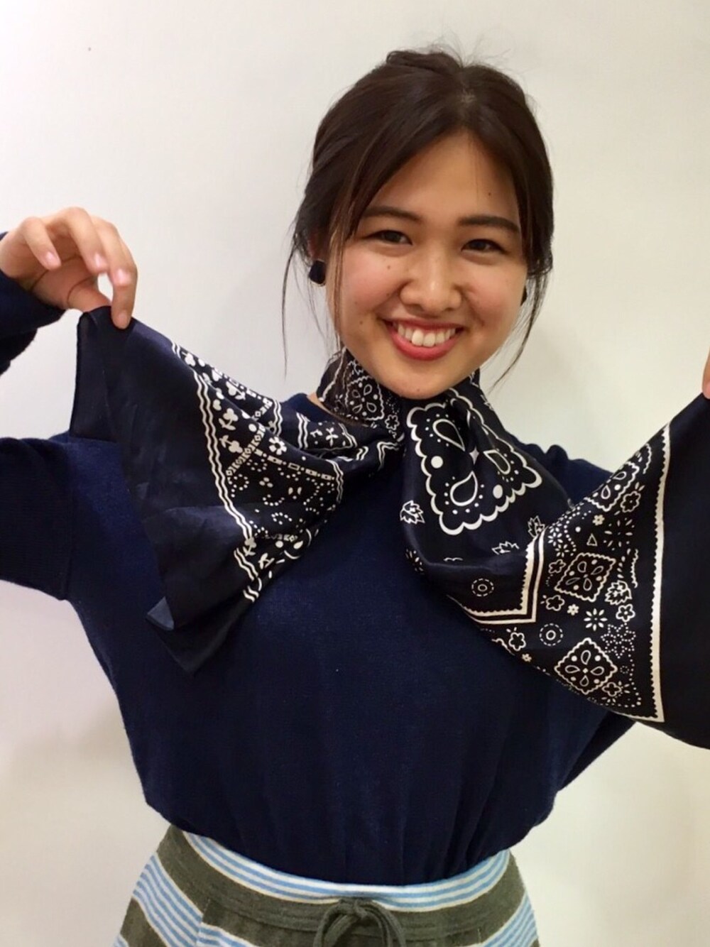 45R（フォーティファイブアール）の「ジャージフラノボーダースカート