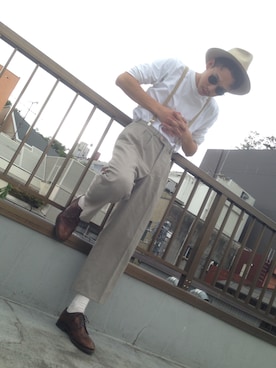 「Yves Saint Laurent（イヴサンローラン）のアイテム（スラックス）」を使った、   olta_joeさん（メンズ・178cm）の夏コーディネート