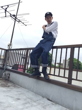 「アイテム（サロペット/オーバーオール）」を使った、   olta_joeさん（メンズ・178cm・10代）の夏コーディネート
