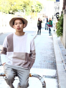 「Yves Saint Laurent（イヴサンローラン）のアイテム（スラックス）」を使った、   olta_joeさん（メンズ・178cm）の秋コーディネート