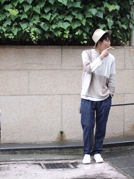 「ALLEGE（アレッジ）のアイテム（スラックス）」を使った、   olta_joeさん（メンズ・178cm）の冬コーディネート
