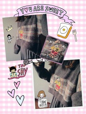 「アイテム（その他トップス、ブラウン系）」を使った、-RubyNan-7さん（レディース・163cm）の冬コーディネート