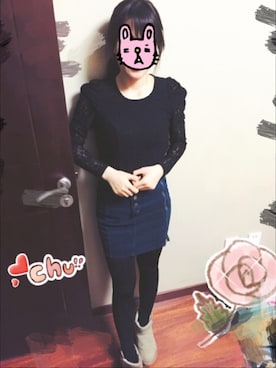 「RIN（リン）のアイテム（トップス）」を使った、-RubyNan-7さん（レディース・163cm）の冬コーディネート