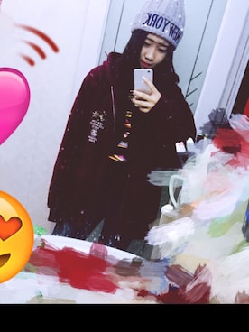 「CLOT（クロット）のアイテム（パーカー）」を使った、SophiaZhang_さん（レディース・166cm）の冬コーディネート