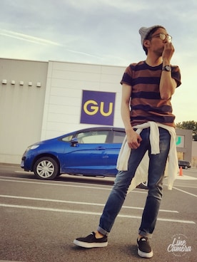 「袖まくりフェス告知」｜GOさん（メンズ・172cm）の春コーディネート