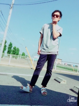 「袖まくりフェス告知」｜GOさん（メンズ・172cm）の春コーディネート
