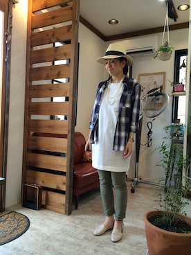 「SEVENDAYS=SUNDAY（セブンデイズサンデイ）のアイテム」を使った、秋谷 幸代さん（レディース・165cm）の春コーディネート