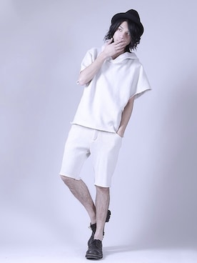 「SRIVER」｜「アイテム（パーカー）」を使った、藤木亮介さん（メンズ・174cm）の春コーディネート