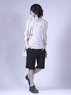 「SRIVER」｜「アイテム（その他アウター）」を使った、藤木亮介さん（メンズ・174cm）の春コーディネート
